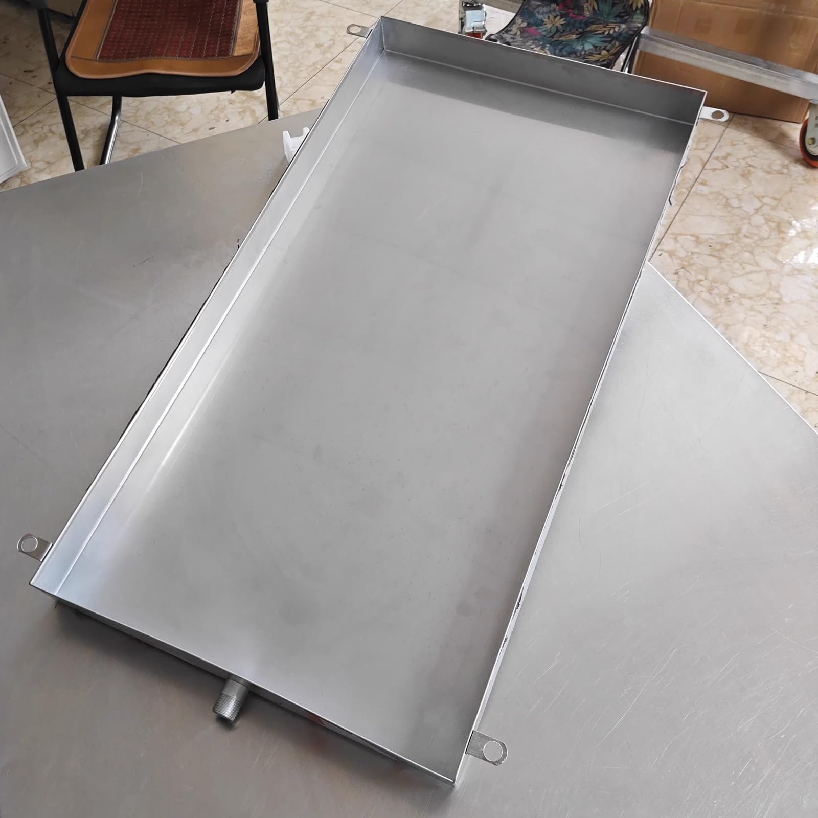 Bandeja de Drenaje de condensación de Acero Inoxidable de Alta Resistencia para Aire Acondicionado, diseñada para Evitar Fugas, con Bandeja antigoteo para Proteger el Suelo.