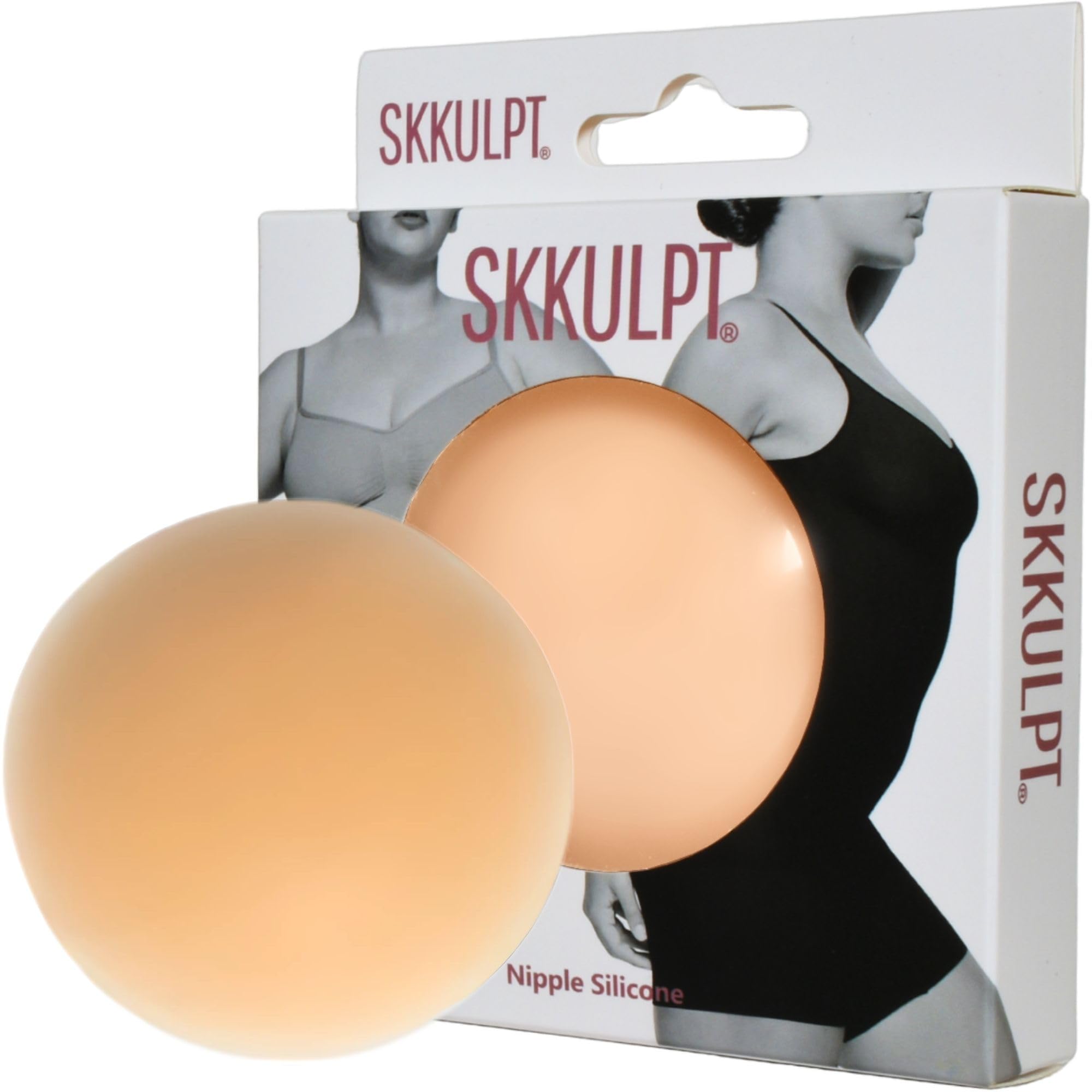 Reusable Silicone Nipple Covers for Women – 8cm & 10cm, Skin & Brown, Adhesive & Non-Adhesive,1Pair – Invisible Breast Pasties for Discreet Coverage Under Clothes, Backless Dresses & Swimwear.