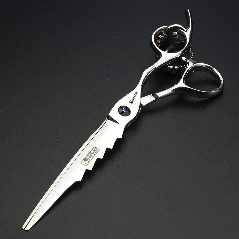 6" silver professional hair scissors sharp cutting 400C steel scissors