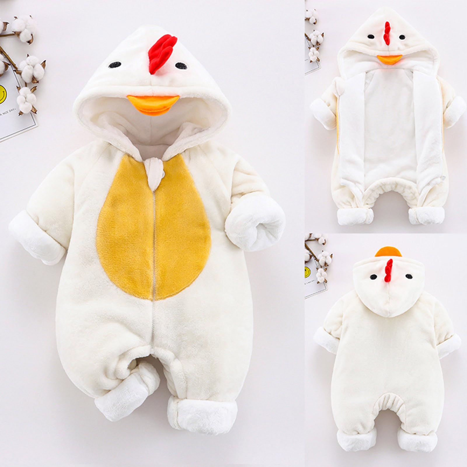 Vestiti per bambini Neonato Ragazzo Ragazza Tuta da neve in pile spesso Cappotto invernale caldo per Tutina con cappuccio per neonato
