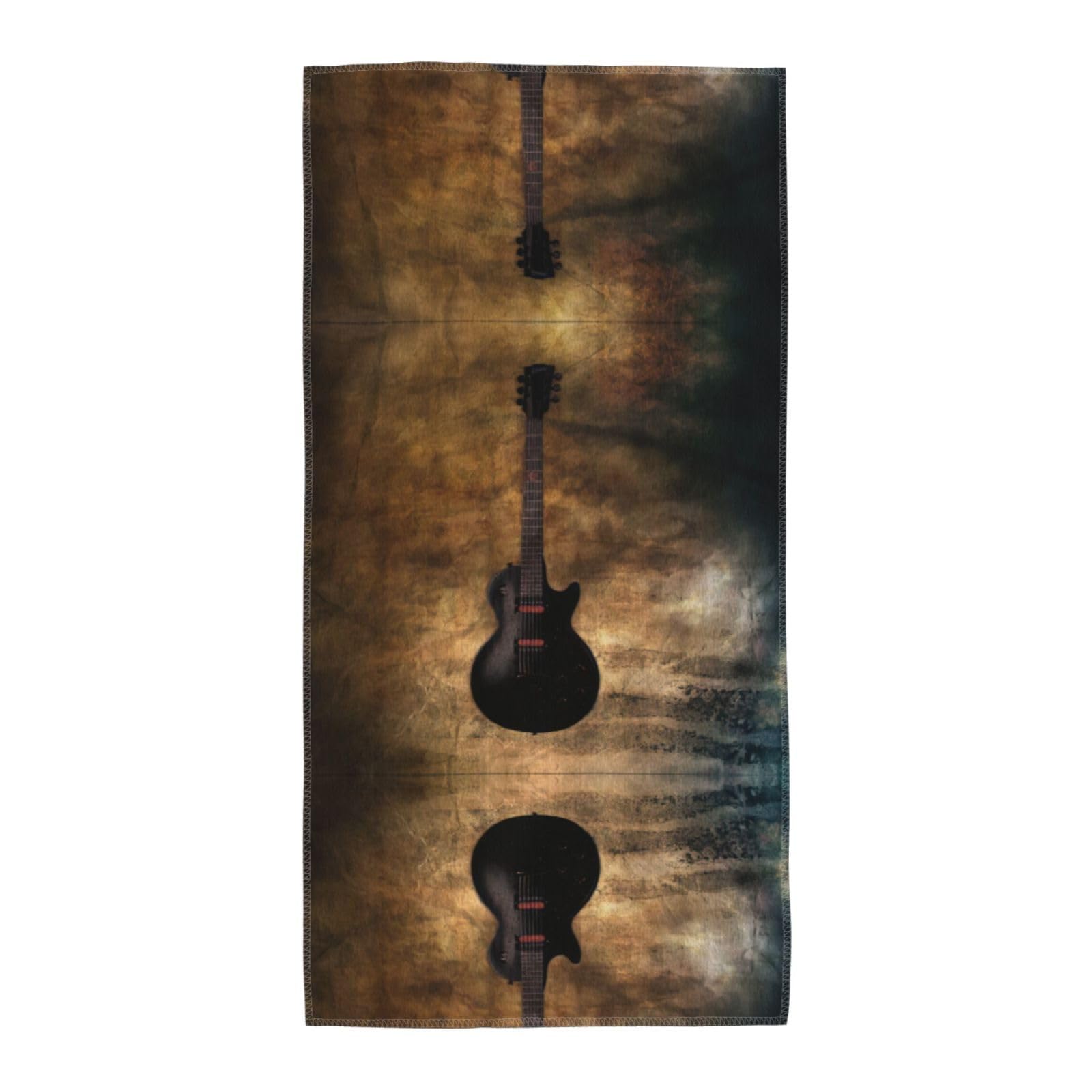 WYCZHY Musical Guitar Printed Quick Dry Beach Towel For Camping Travel Vacation