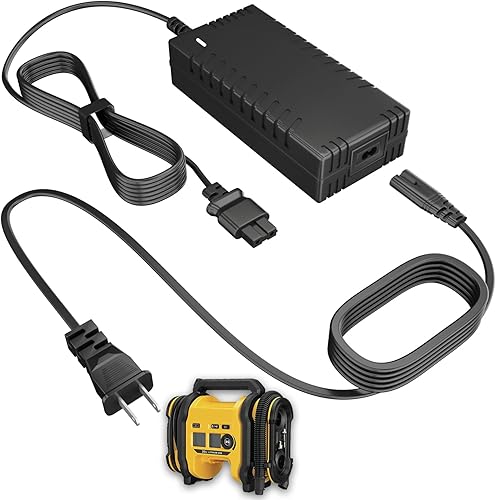 Cargador de 13.8 V N557514 Fuente de alimentación de inflado, adecuado para inflador inalámbrico de neumáticos DeWalt 20V MAX DCC020IB, compatible