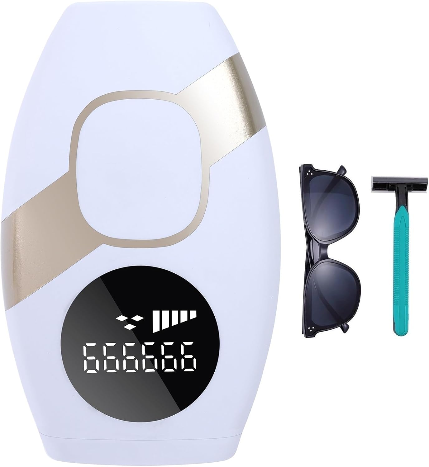 IPL Laser Hair Removal Device for Women and Men, Laser Hair Remover with Long-Lasting Painless Permanent for Whole Body,Facial Lip Bikini Line Armpit Back Leg Arm