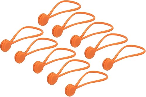 Miniatura 17 de MECCANIXITY Clips magnéticos para cables de 4.3 x 0.6 pulgadas, color rosa, organizador de cables magnéticos, lazos reutilizables para el hogar,