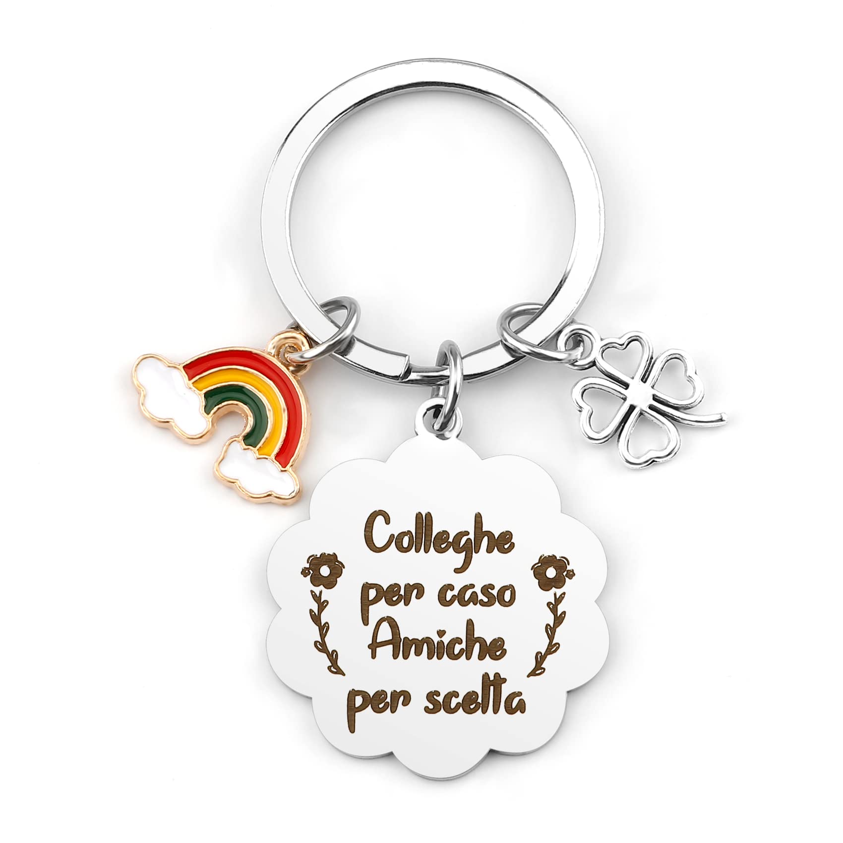 Regalo Collega Donna, Portachiavi Colleghe Per Caso Amiche Per Scelta,  Regali Ufficio Divertenti, Pensierini Di Natale Per Colleghe : Amazon.it:  Moda