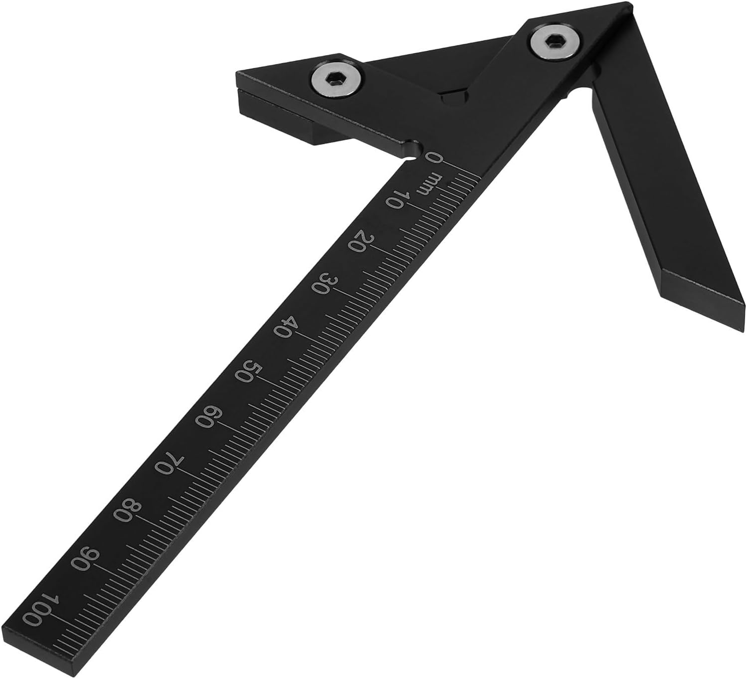 Aluminum Center Scriber Marking Gauge Woodworking Center Finder Tool for Accurate 45-degree, Vertical, and Right Angle Lines Black Finish for Carpentry and Woodwork