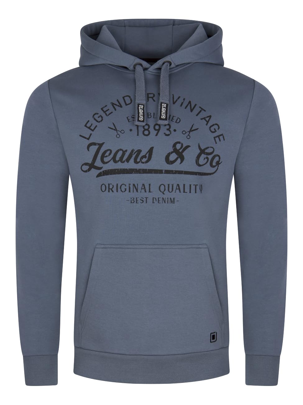 riverso RIVArmin Men's Regular Fit Hoodie Pullover Print Beige Green Grey Blue Navy Black S M L XL XXL 3XL 4XL 5XL, Turbid Blue, 3XL