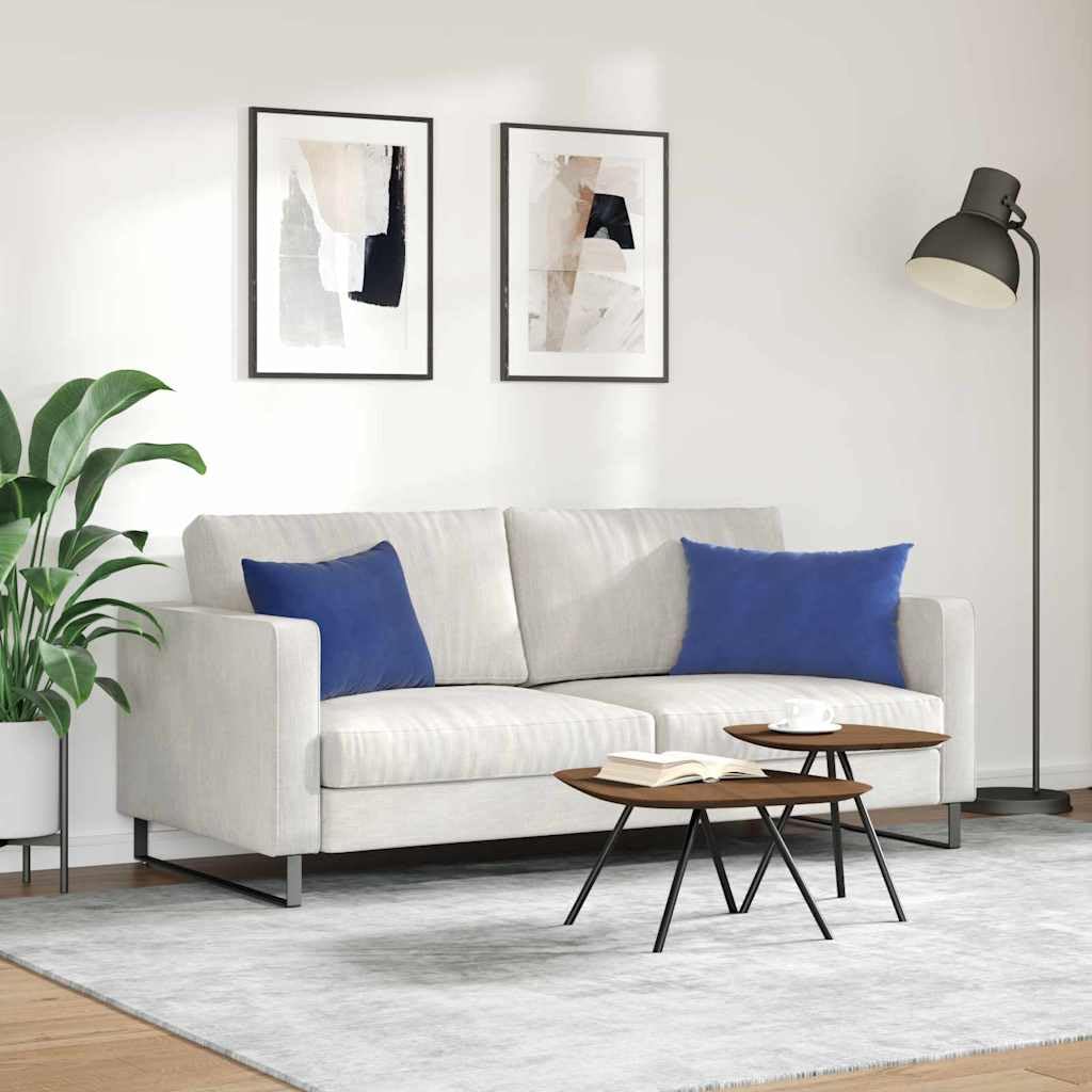 Coppia Cuscini per Divano Blu Polizia 60x40 cm Tessuto a Coste | Cuscini decorativi morbidi e sfoderabili con cerniera, ideali per arredare il soggiorno o la camera da letto.
