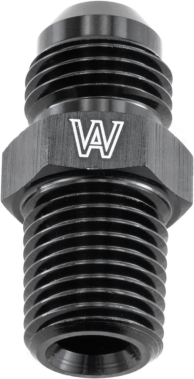 6 AN Male Flare to 1/4" NPT Fitting Adapter Aluminum Straight