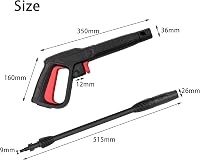 YUET Trigger Magasnyomású Mosópisztoly Bosch AQT Black Decker Kompatibilis 4