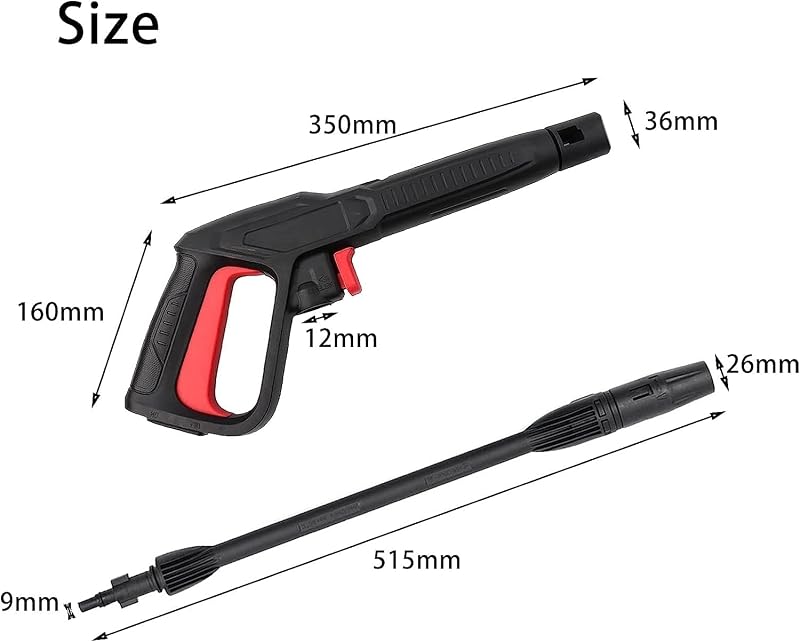 YUET Trigger Magasnyomású Mosópisztoly Bosch AQT Black Decker Kompatibilis