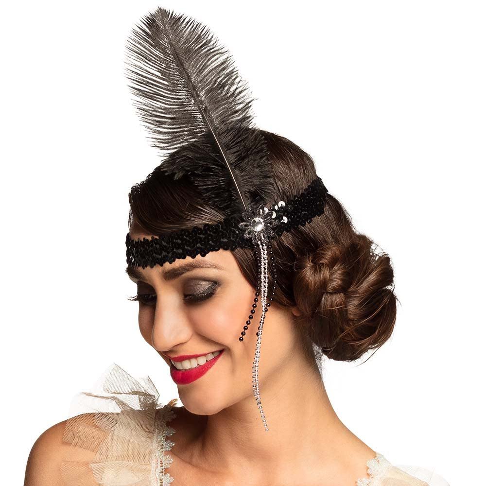 Boland 00620 – Charleston Headband, Black, One Size