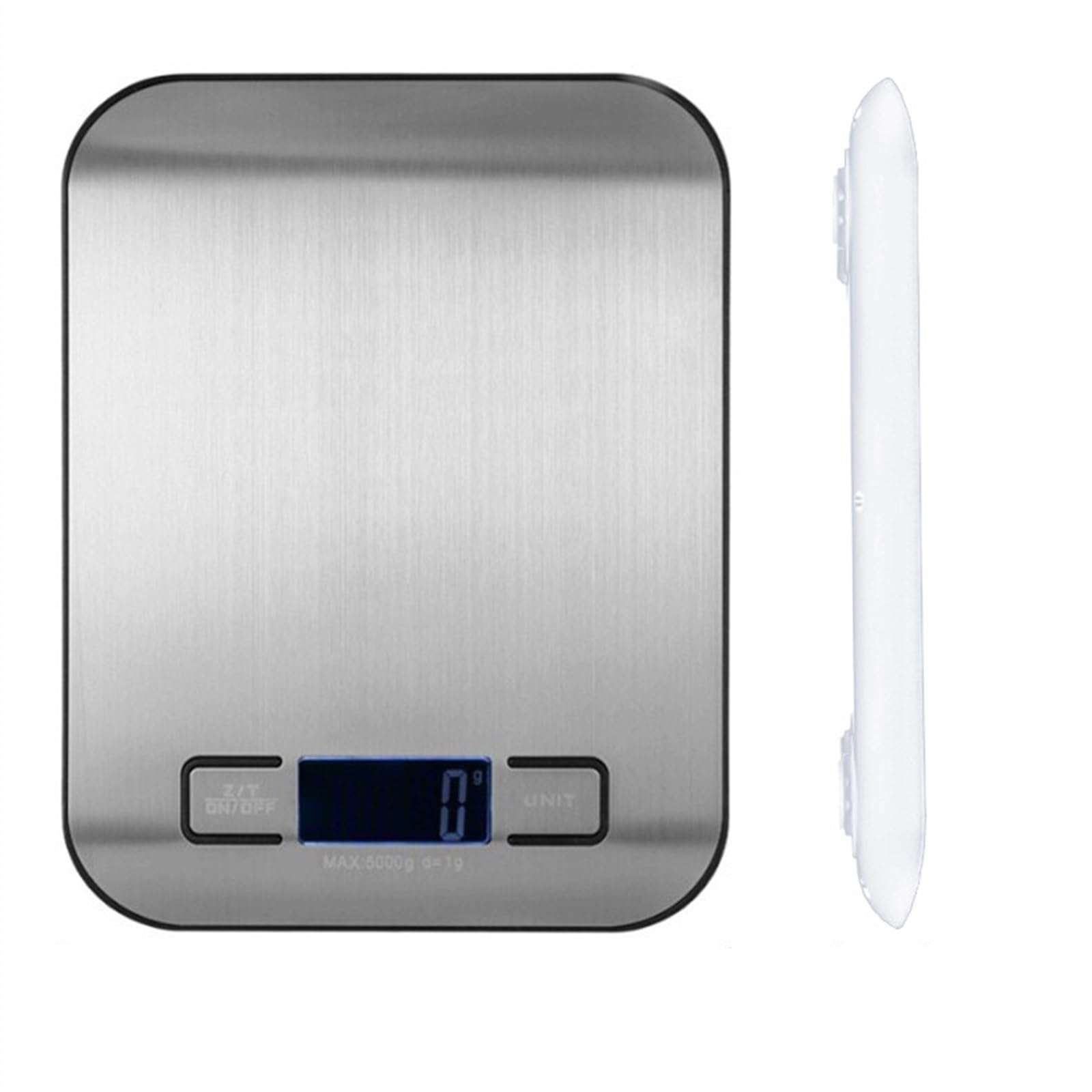 Balance de cuisine Balance de cuisine, balance alimentaire portable en acier inoxydable, balance numérique à batterie, balance alimentaire précise for la cuisine Fournitures de cuisine (Color : White