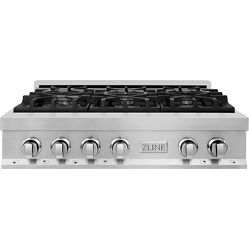 ZLINE 36 in. Legacy Gas Rangetop with 6 Burners and Porcelain Cooktop in Stainless Steel (RT36)