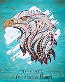 3 Year Monthly Planner 2021-2023: Large Block Style Calendar / 36 Month Schedule Agenda Organizer / Plans - Goals - Notes Pages / Mosaic Bald Eagle ... (2021-2023 3 Year Planner Animal Series)