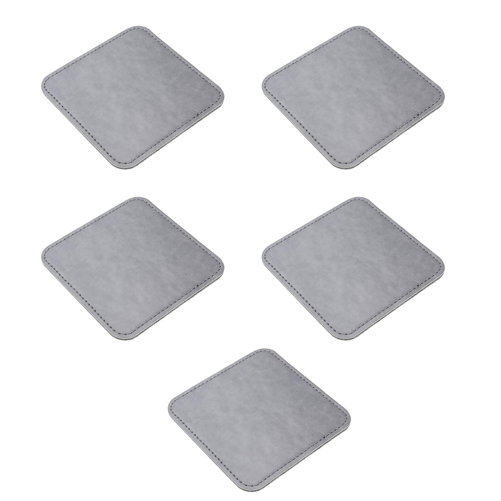 Minimalists Nordic Coasters PU Leather Water Absorbent Nonslip Cup Mat with Felt Bottom for Cups Mugs Cup Mat