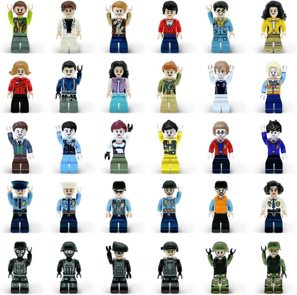 Fashion ViVi Mini Figure Toy, 30PCS Minifigures Stuffer, Minifigures Building Bricks with Accessories, Boys and Girls Little Gift for Christmas, Birthday Cake Decorations, Easter Eggs