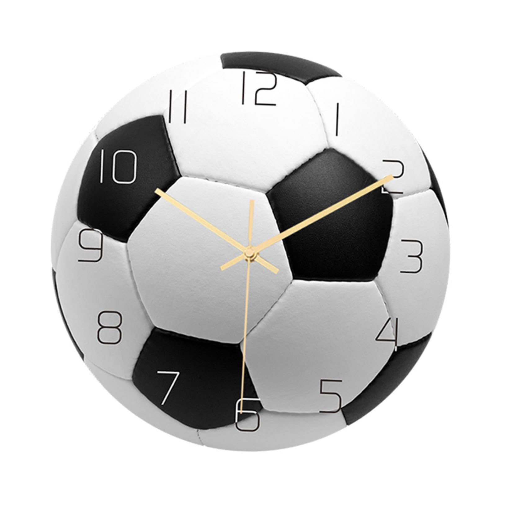 Horloge murale football acrylique 30 cm horloge silencieuse salon moderne