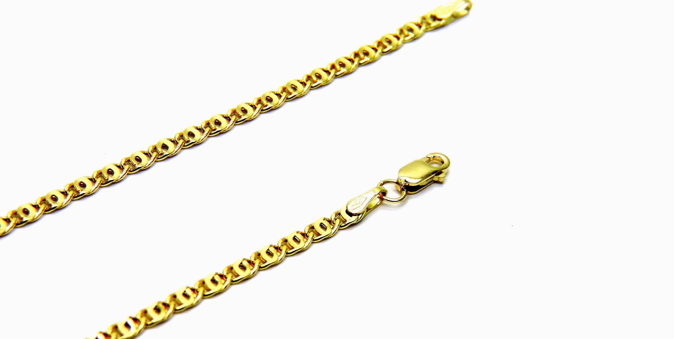 PEGASO GIOIELLI Collana Uomo Donna in Oro Giallo 18kt (750), Catena Tigre Pinzata, 50 cm