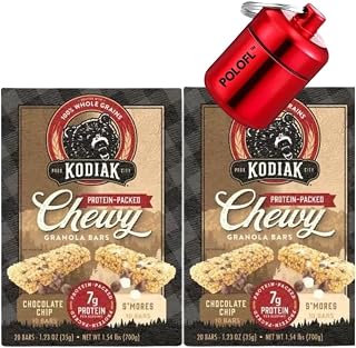 Polofl Pill Case, Kodiak Chewy Granola Bars Variety Pack, 20 Count, 2 (Pack)