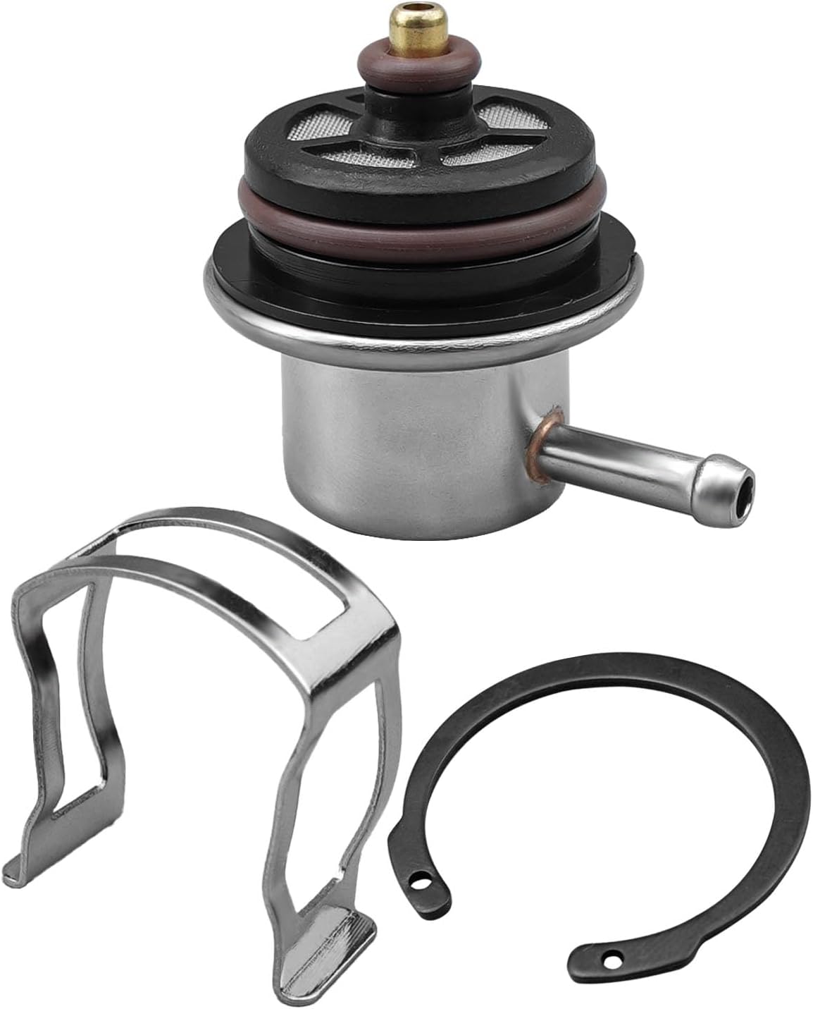 - 2173299 Fuel Injection Pressure Regulator Kit with Clip and Snap Ring Fit for Buick Cadillac Chevrolet Gmc Hummer Isuzu Pontiac, Replace 19236428, 3.8BAR