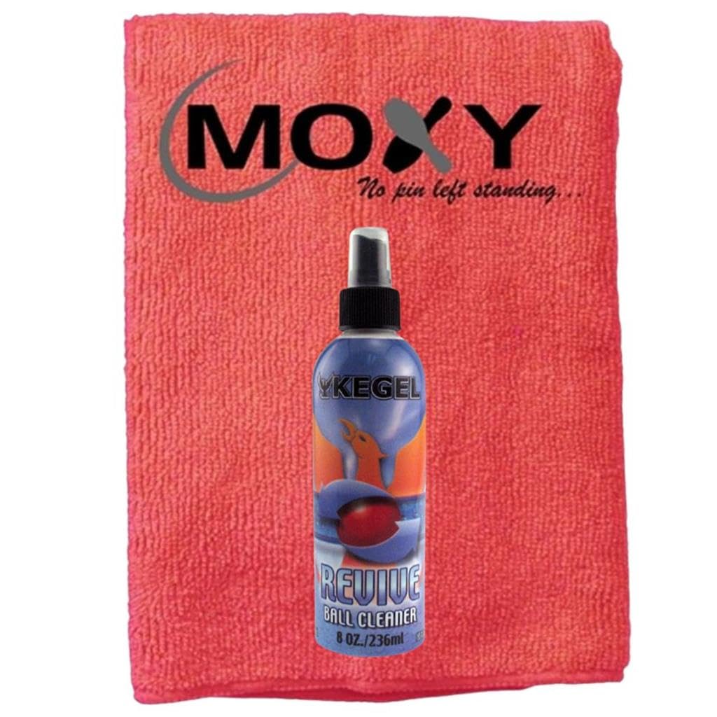 Bowlerstore Products Kegel Revive Bowling Ball Cleaner - 8oz with Moxy Micro Fiber Cleaning Towel (Red)