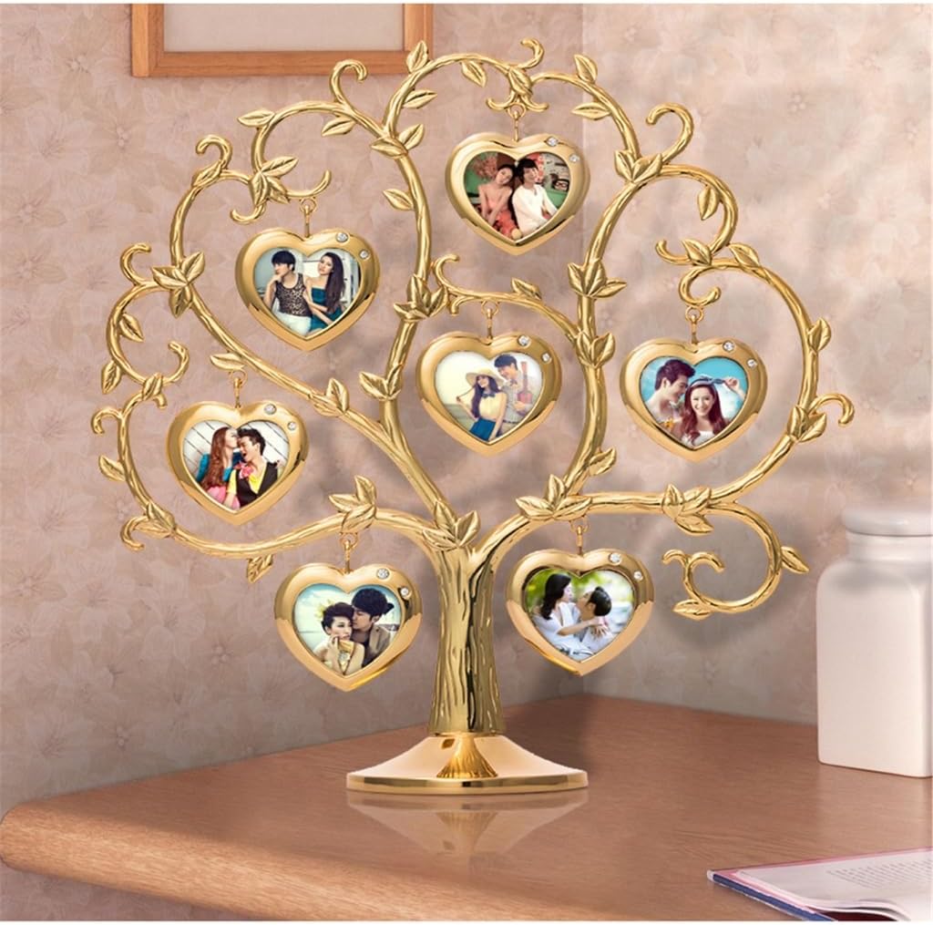 Family Tree Picture Frame Stand with 7 Hanging Photo Picture Frame Ornament