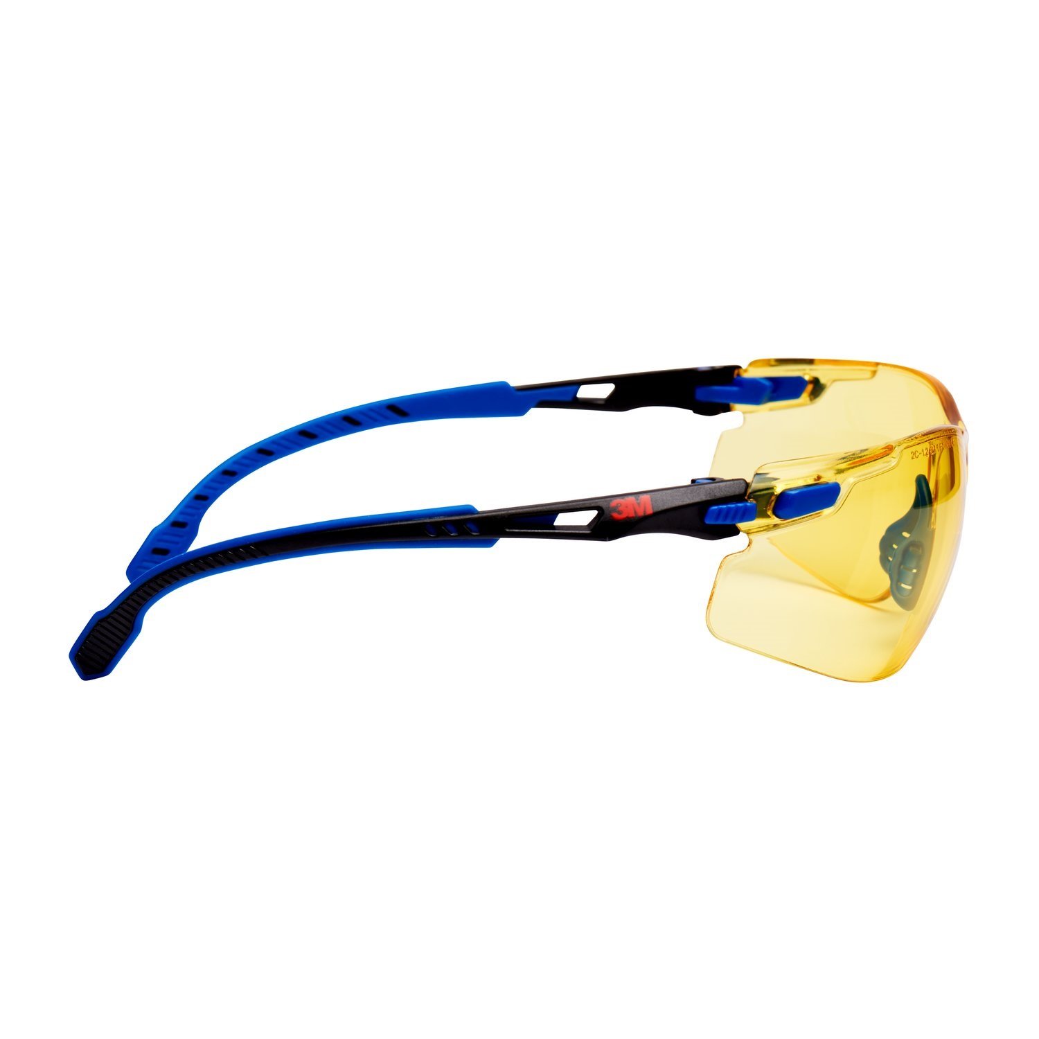 3M Solus Safety Glasses, Blue/Black frame, Scotchgard Anti-Fog, Amber Lens, S1103SGAF-EU - Image 3