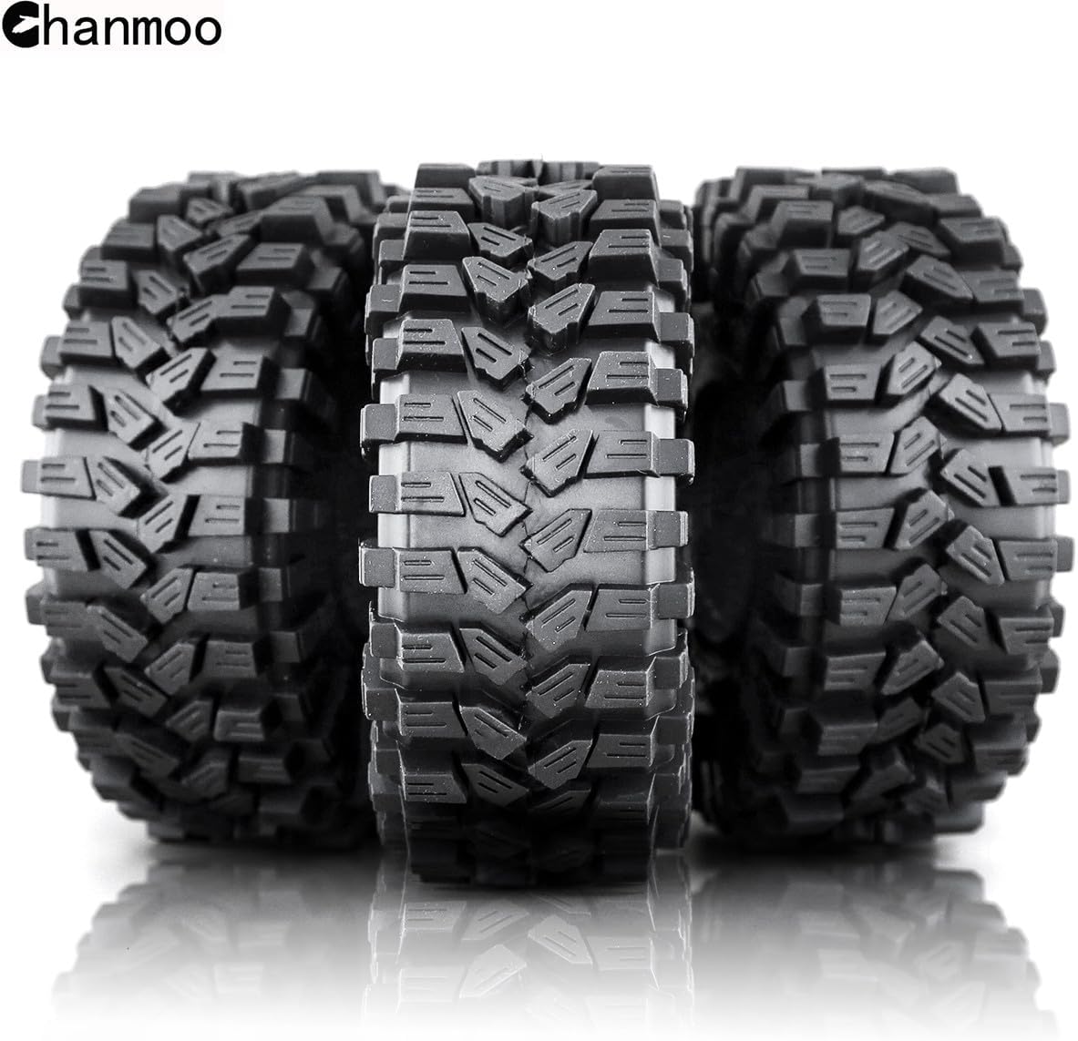 1.9 RC Crawler Tires 120mm With Foam Insert Soft Rubber 1/10 Scale Mud slingers Tyres For Traxxas TRX4 Axial SCX10 SCX10 II RC4WD D90 D110 TF2 Tamiya CC01 Gen8 1.9 Beadlock Wheel Rims 4PCS