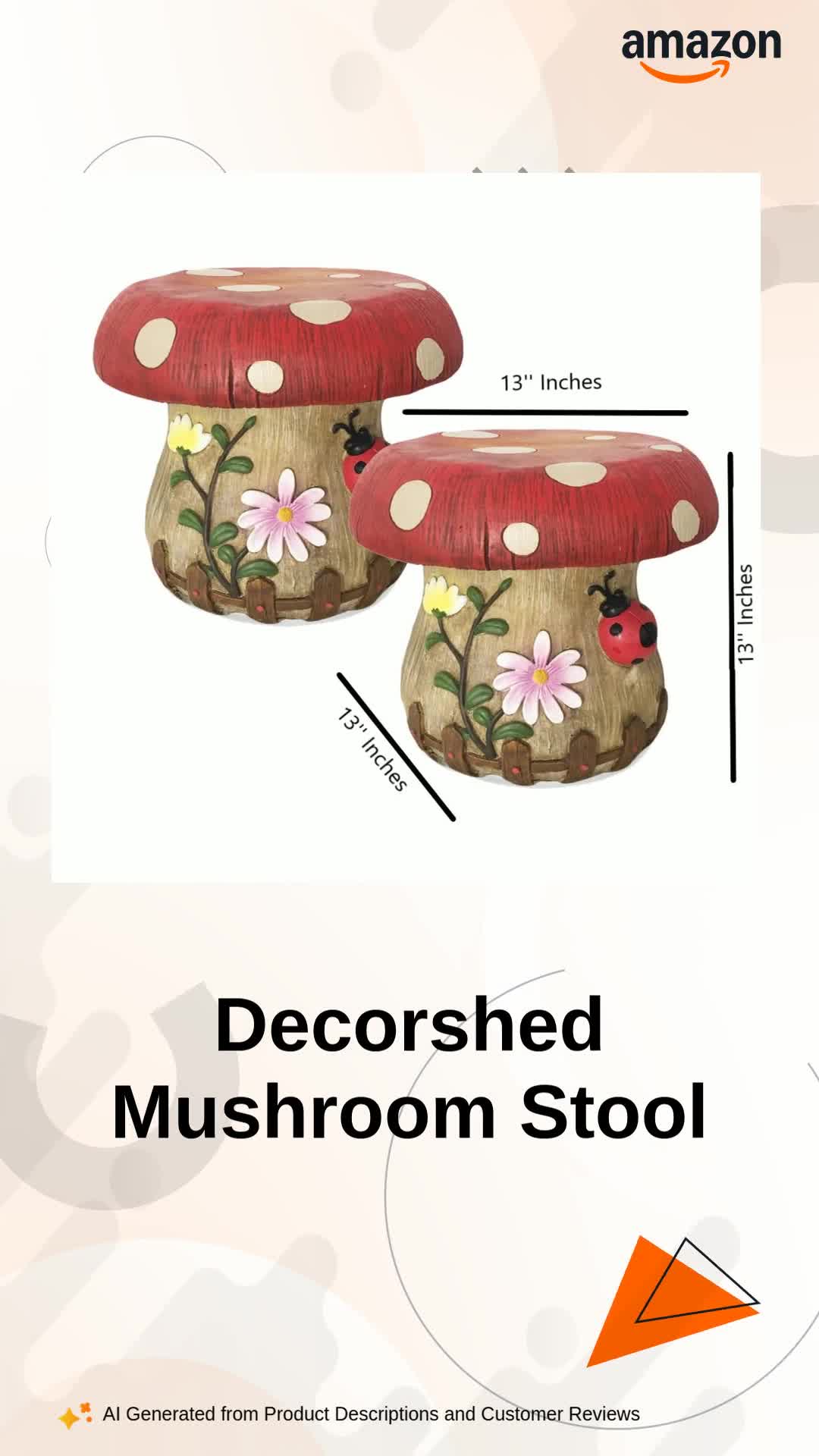 The Decorshed Fiber Stools for Garden Home & Kids Room Decor