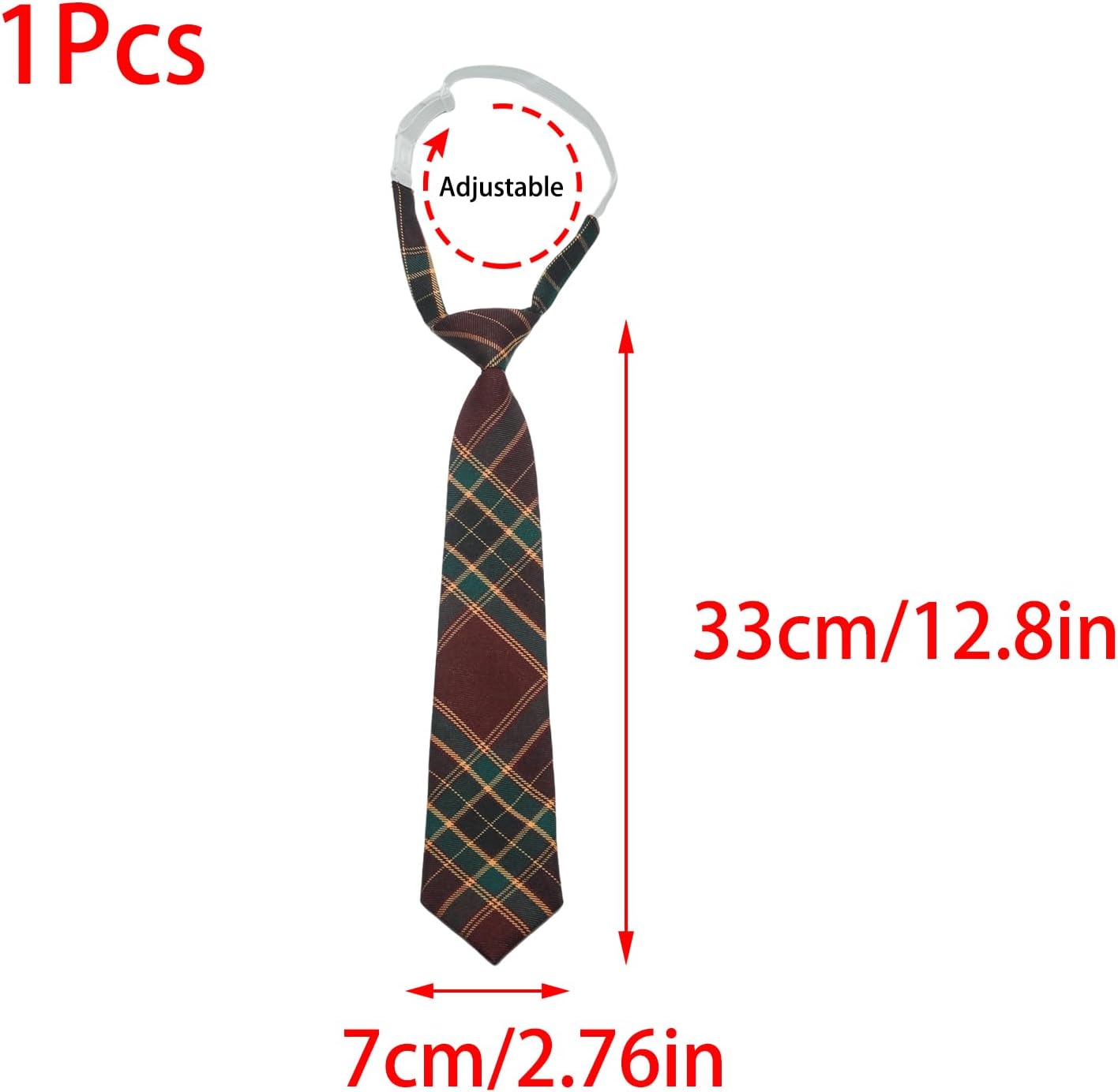 Adjustable Necktie for Girls/Boys, Ties for Uniform/Shirts