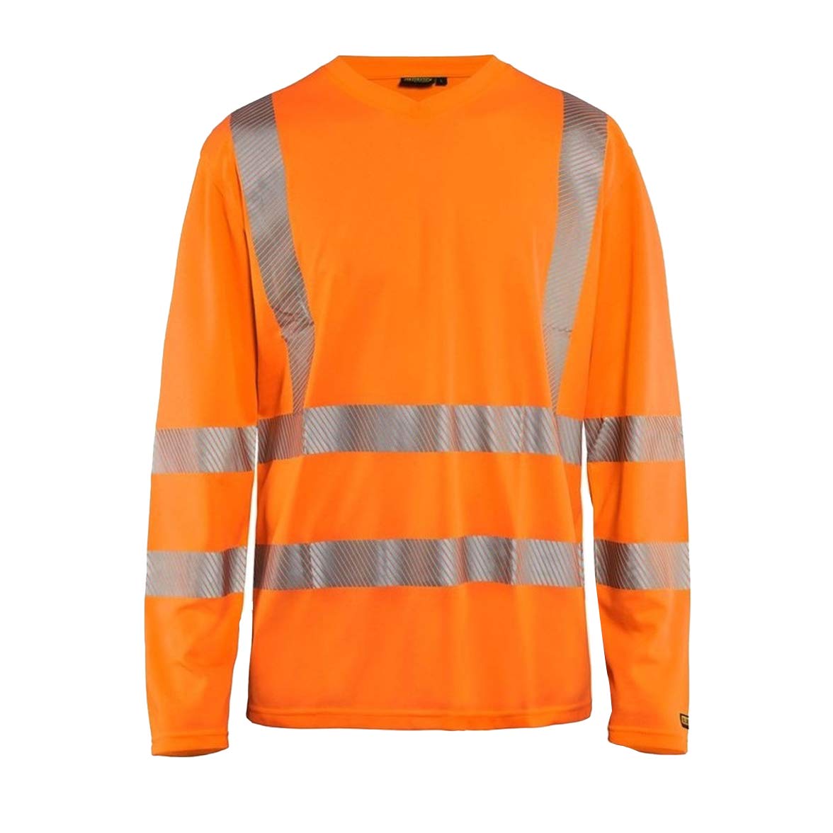 Camiseta manga larga Blaklader 3385 evita accidentes con alta visibilidad naranja
