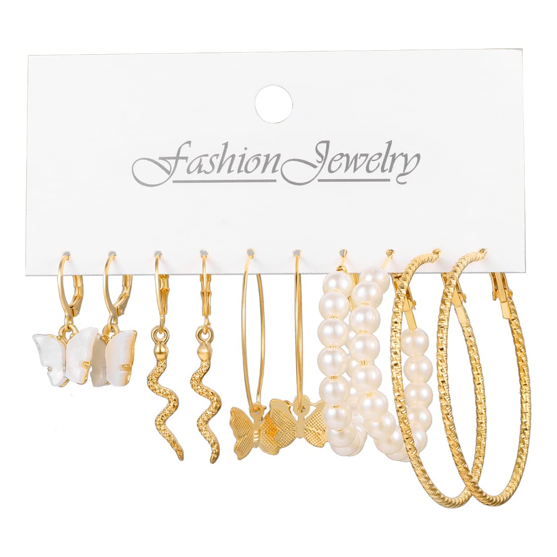 Plated Combo Of 5 Hoop Earrings For And