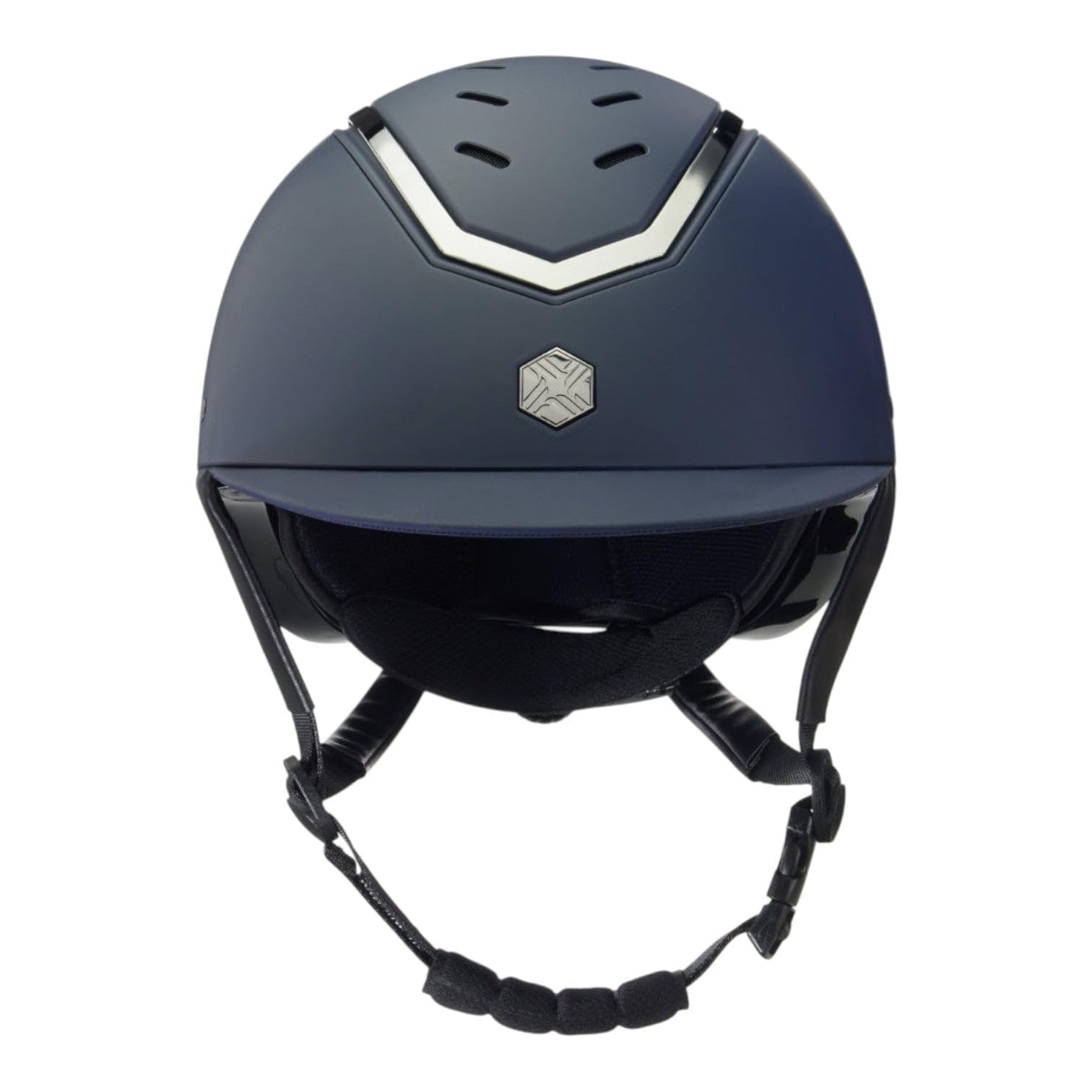 Charles Owen 2023 Casco da Equitazione Kylo Standard Peak - Nero Opaco/Nero Lucido -