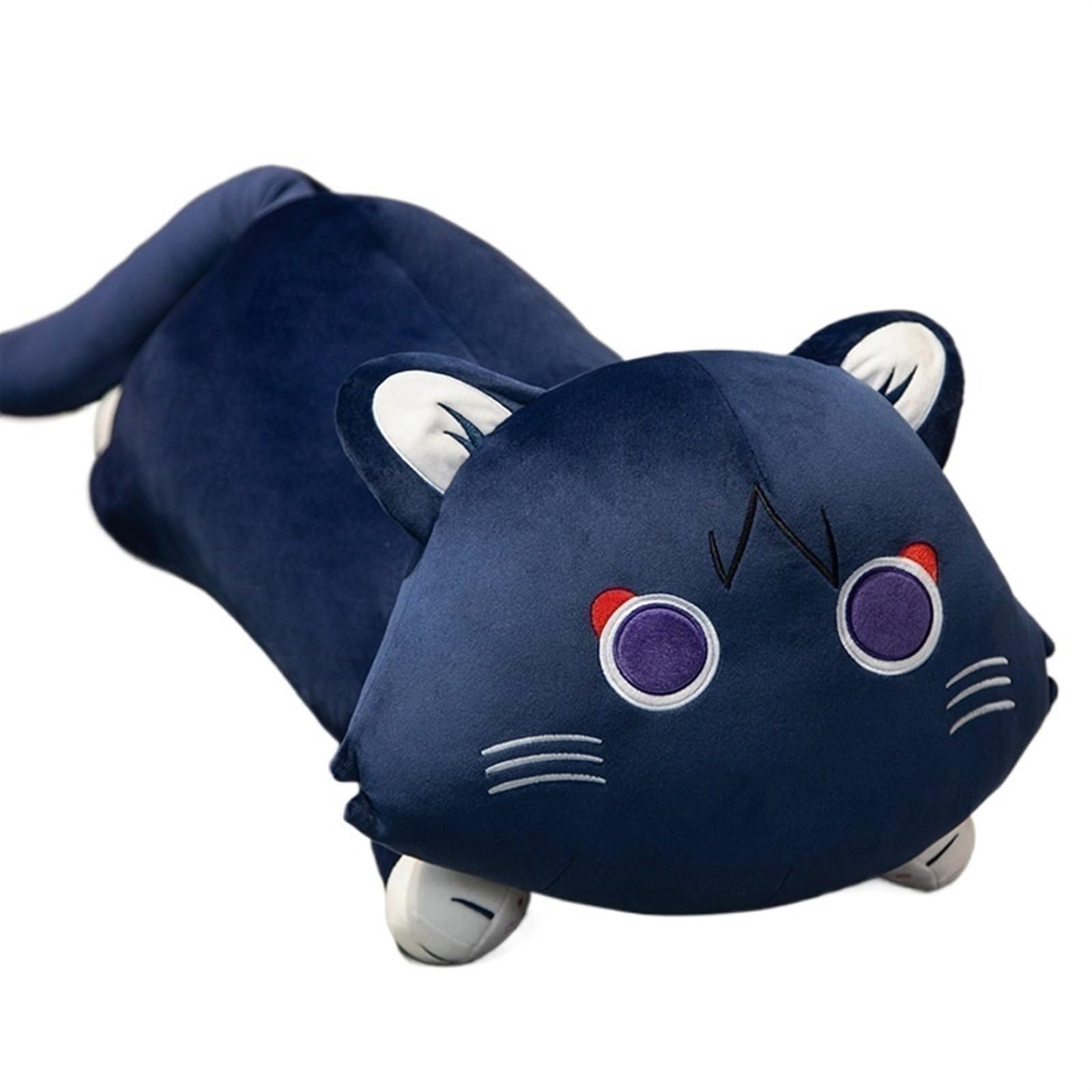 TOPLITHE Genshin Scaramouche Cat Plush Pillow, Wanderer Stuffed Animals Plushies Soft Cute Impact Character Pillow Toy for Gamer Fans Gift(Color a,90CM/35IN)