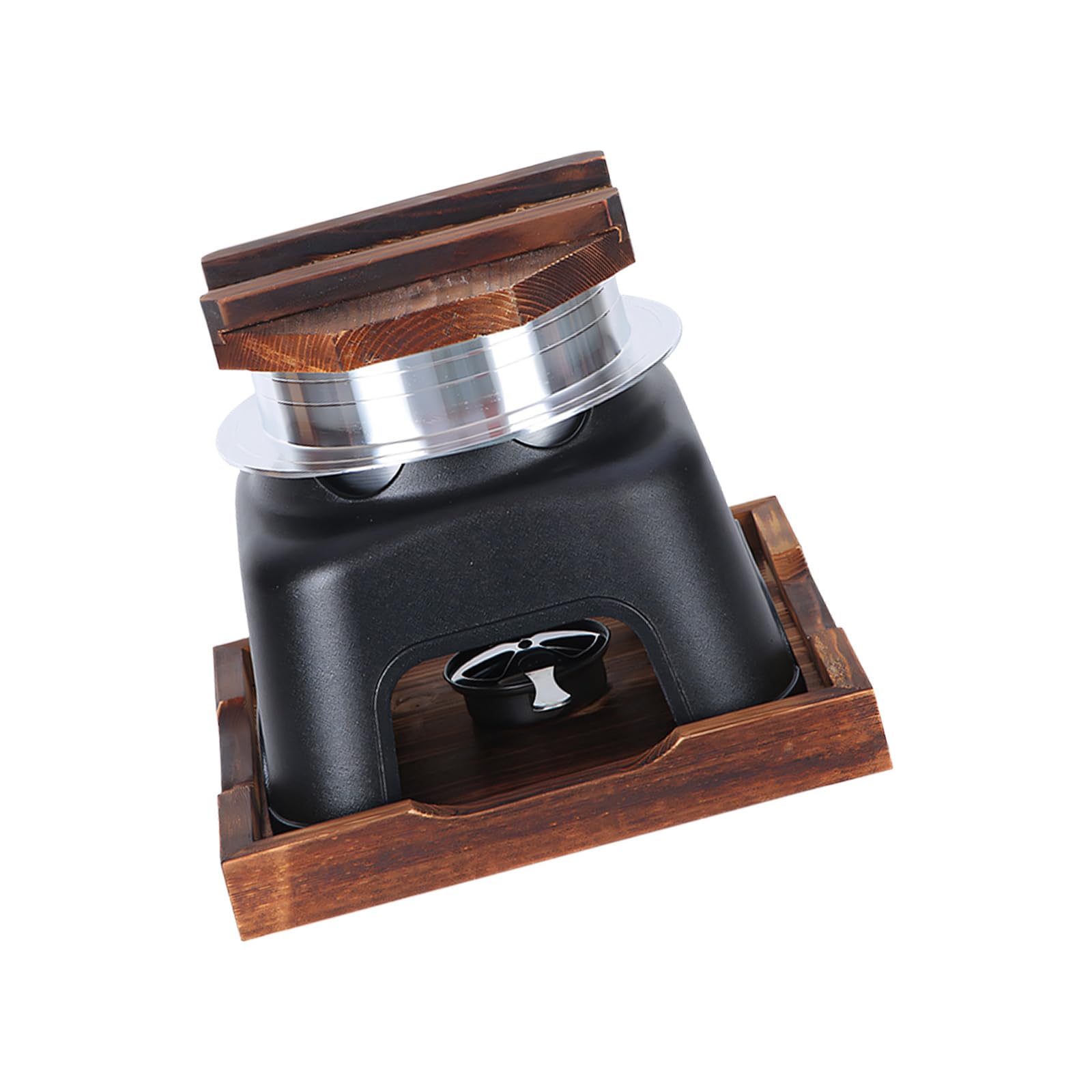 ZEPFJHE Japanese Alcohols Stove Rice Steamer Cooker Pan with Wood Lid Aluminum Pots Small Chafing for Camping and Home Use Outdoor Burners Stove
