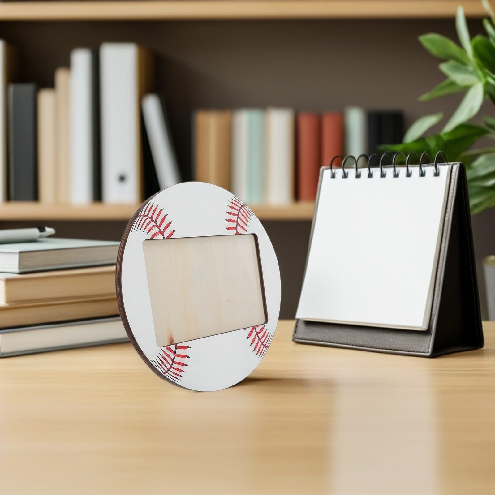 EXCEART 6 Pezzi Cornice per Foto a Tema Baseball Design Rustico Resistente in Legno Bianco con Supporto da Tavolo per Esposizione di Foto Scolastiche e Scrivanie