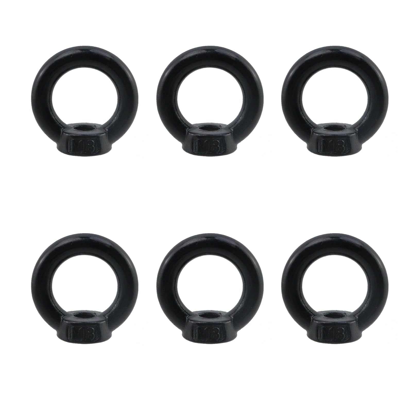 Antrader 6PCS 304 Stainless Steel M8 Metric Ring Shape Lifting Eye Nuts