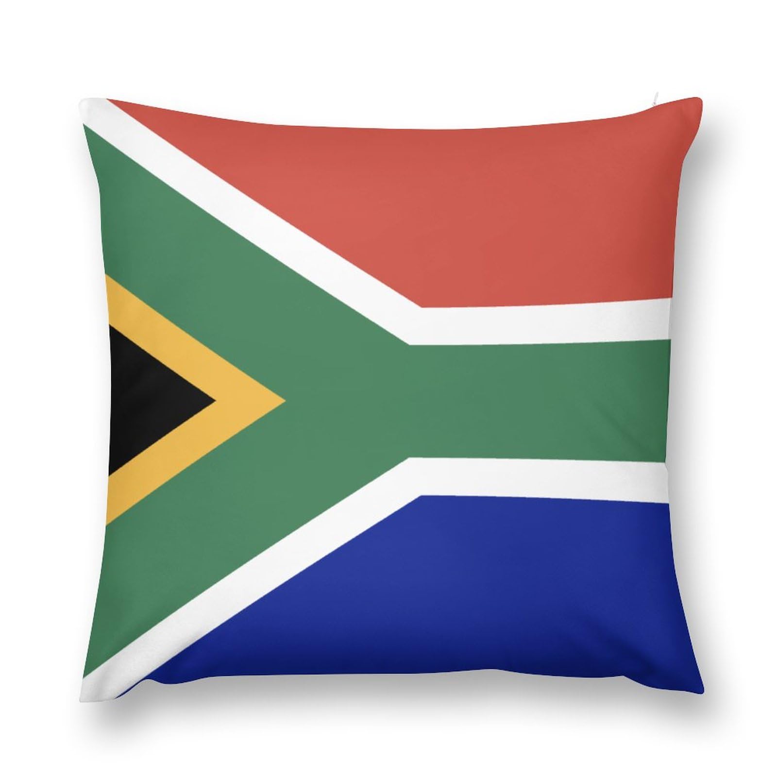 Czzyh South African Flag Short Plush Cushion Cover 40Cm X 40Cm, Concealed Zipper, Pillow Case For Living Room, Bedroom, Sofa