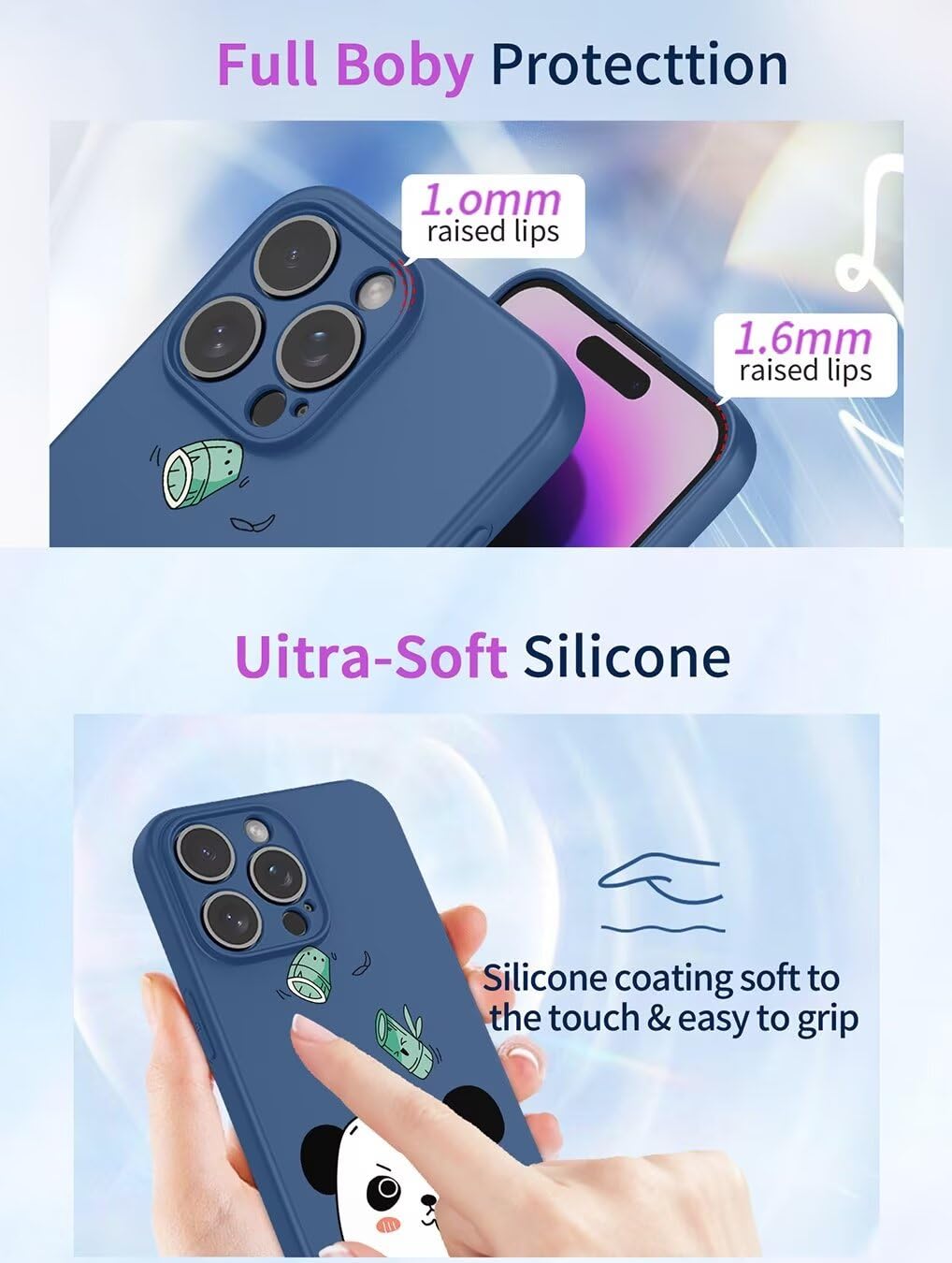 SEAHAI Schutzhülle Für Motorola Edge 50 Fusion – Militärischer Schutz, Mit Faltbarem Ständer, Blau