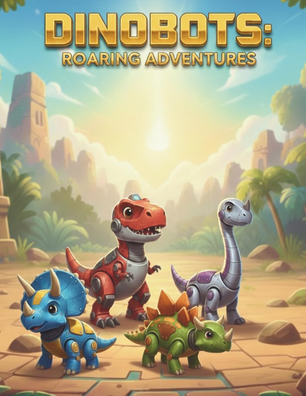 Dino-Bots: Libro de Colorear para Niños.: 20 Increíbles Diseños de Dinosaurios Robóticos para Despertar la Creatividad.