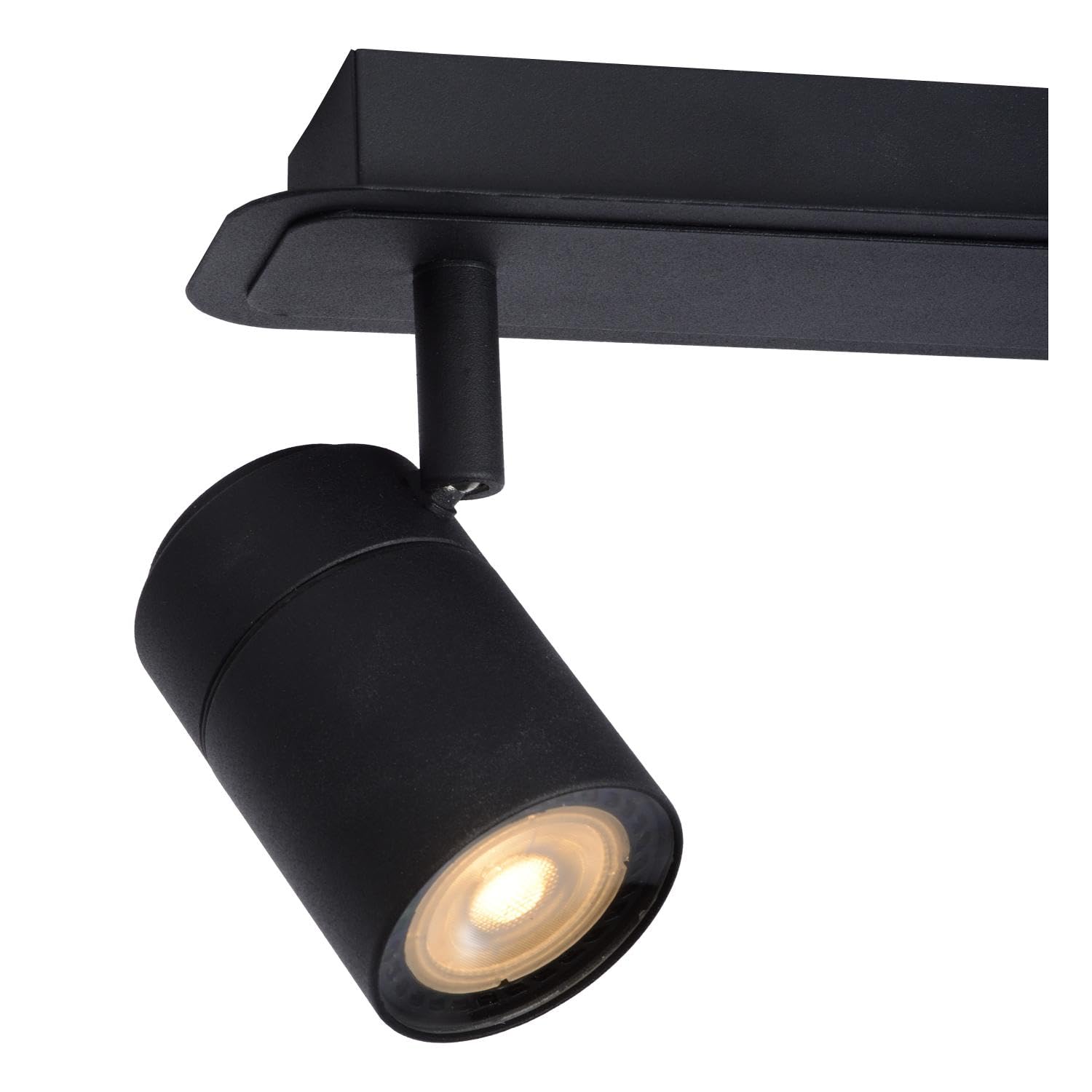 LUCIDE LENNERT - Foco de techo Baño - LED Regul. - GU10-3x5W 3000K - IP44 - Negro