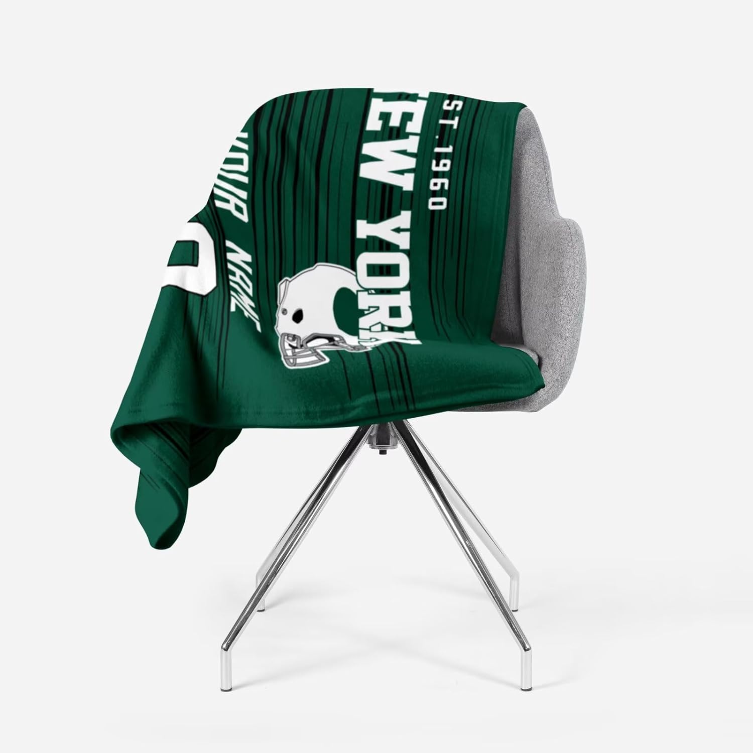 ANTKING New York J Throw Blanket Custom Name and Number Personalized Blanket for Men Women Boy Gifts - Image 3