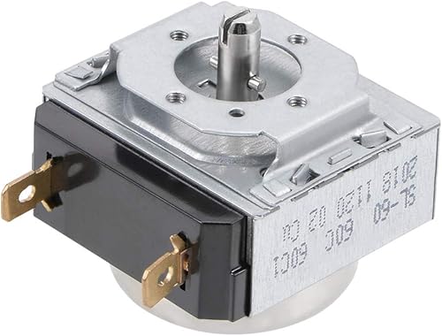 uxcell Interruptor temporizador controlador de tiempo, 60 minutos, 196.9 ft, eje redondo, repuesto para horno de microondas electrónico