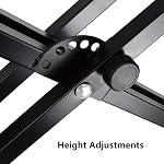 Save On Many Double X Keyboard Stand, Heavy Duty Classic Music Electronic Piano Stands Double Braced avec Straps de verrouillage, Noir (5 Position pliable Hauteur réglable)
