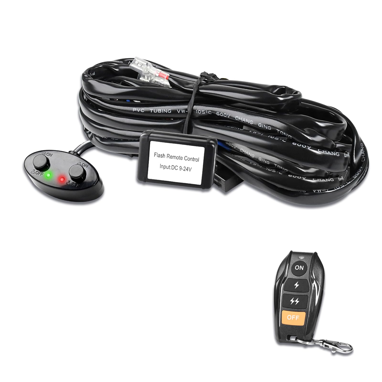 Faisceau de câblage LED 480W avec télécommande sans fil 18 AWG pour phares auto