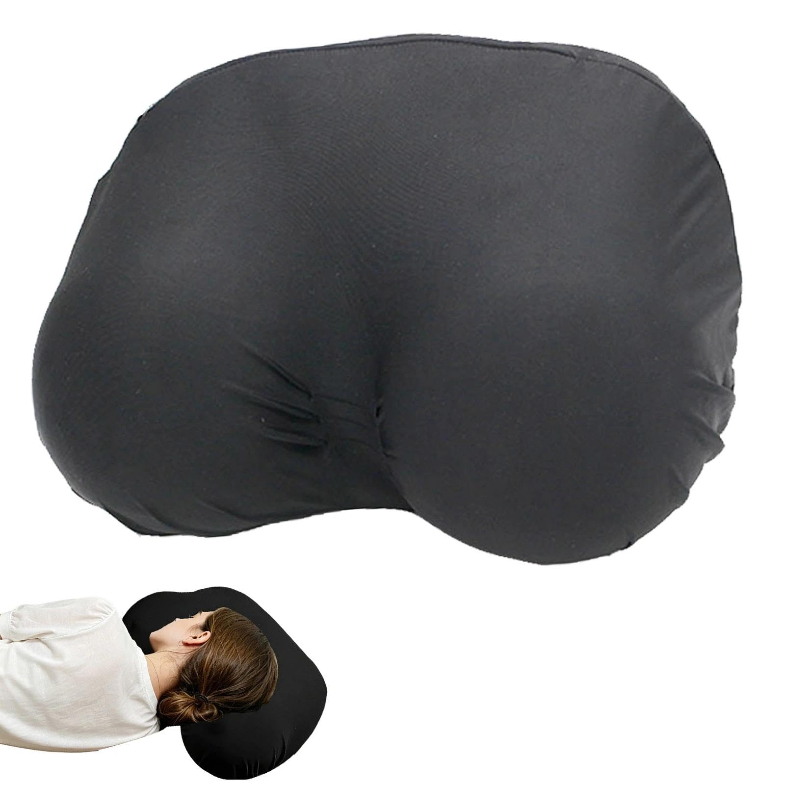 NAUXIU Boobie Pillow,Breast Pillow,Breast Support,Booby, For Chest Wrinkles,Boobs Funny 3d Cushion Lace Boob Breasts Cushion Novelty Sexy Breast、 Memory Throw Night Hilarious (B)