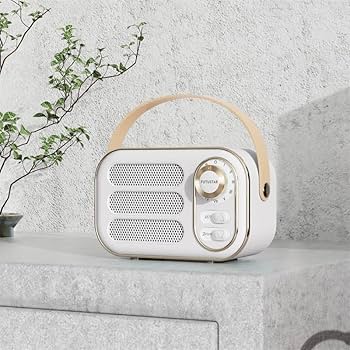 Amazon.co.jp: 【ホワイト】可愛い レトロ Bluetoothスピーカー