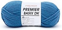 Vista 18 de Premier Yarns Basix Hilo DK, hecho de acrílico, hilo ideal para ganchillo y tejido, lavable a máquina, rosa camafeo, 3.5 onzas, 306 yardas