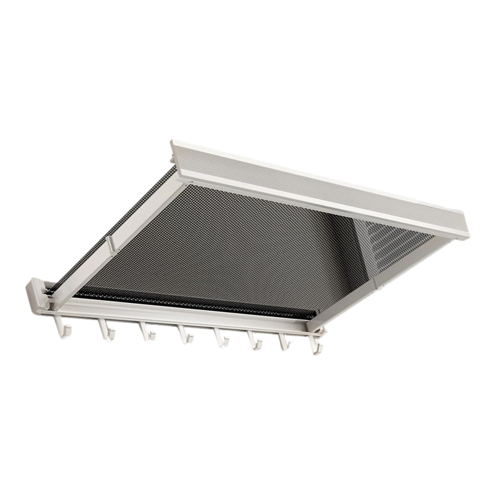 LUCKGONI Foldable Bathroom Shelf With Adjustable Length For Clothes And Towels Storage Aluminum Alloy Frame Rack